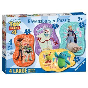 New sealed Ravensburger 4 Large Shaped Jigsaw Puzzles (10, 12, 14, 16Pc)